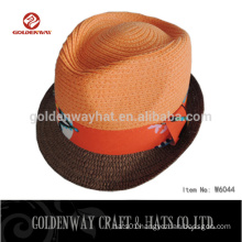 paper Straw Fedora Hat